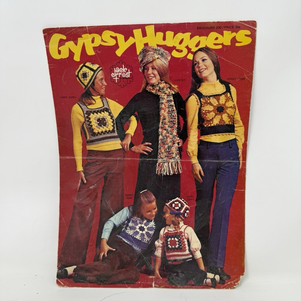 Jack Frost Gypsy Huggers Crochet Patterns Brochure #200 Vintage 1970s